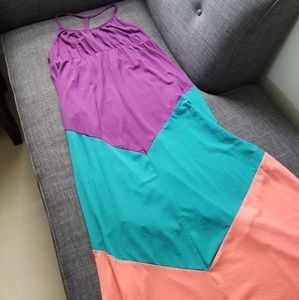 Massimo Supply Co colorblock racerback maxi